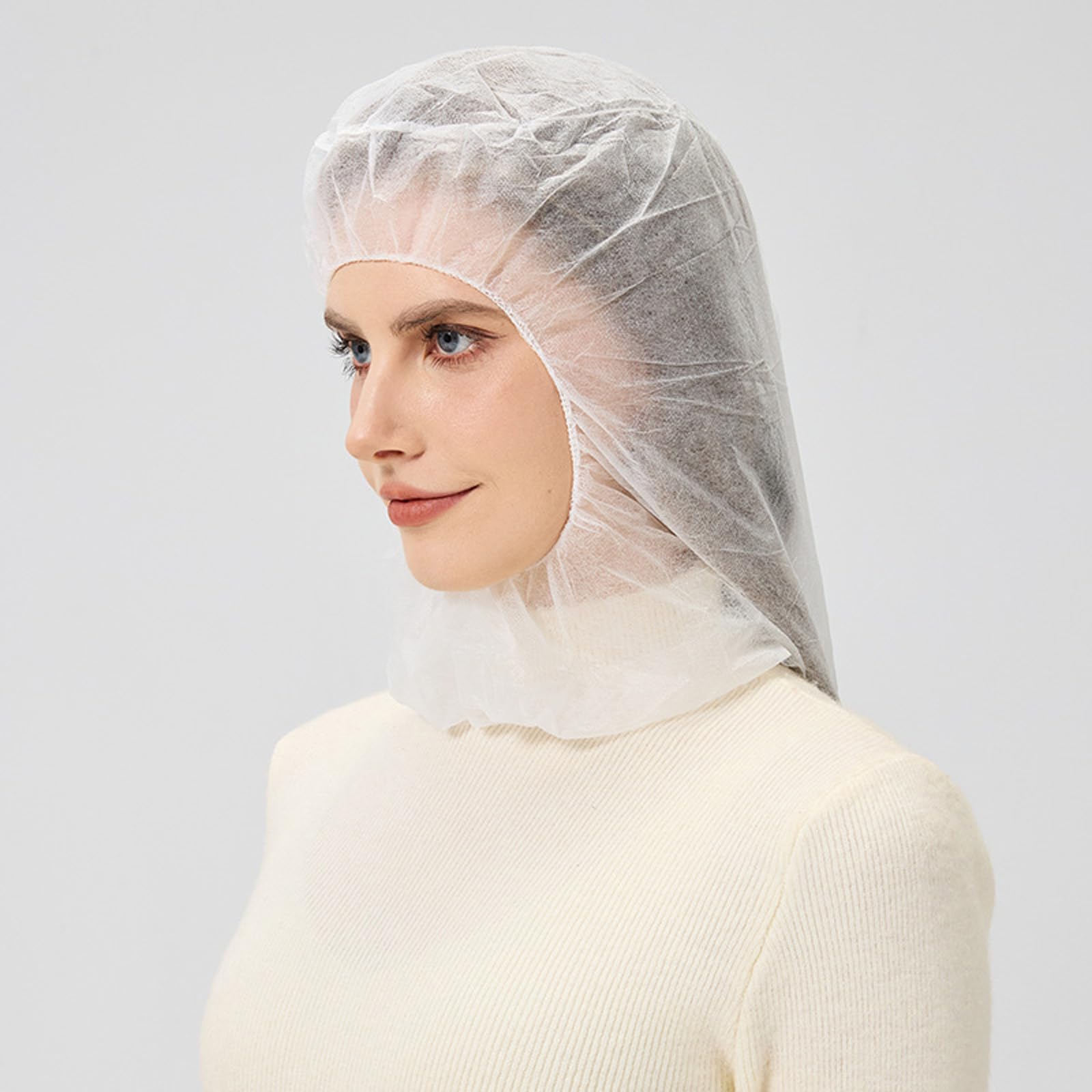 Lot de 100 capuchons de protection intégrale en non-tissé pour soins de