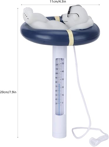 Miniatura 9 de Termómetro flotante para piscina, con termómetro de cuerda para piscina para bebés, termómetro flotante para jacuzzis, estanques de piscinas al aire