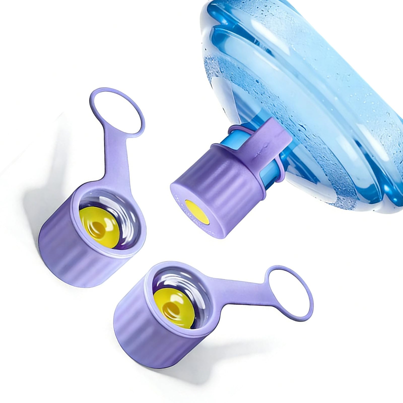 LUCKGONI Flexible Silicone Water Bucket Lid Fits 55mm And 60mm Bottles Having Secure Spill Seal And Loop