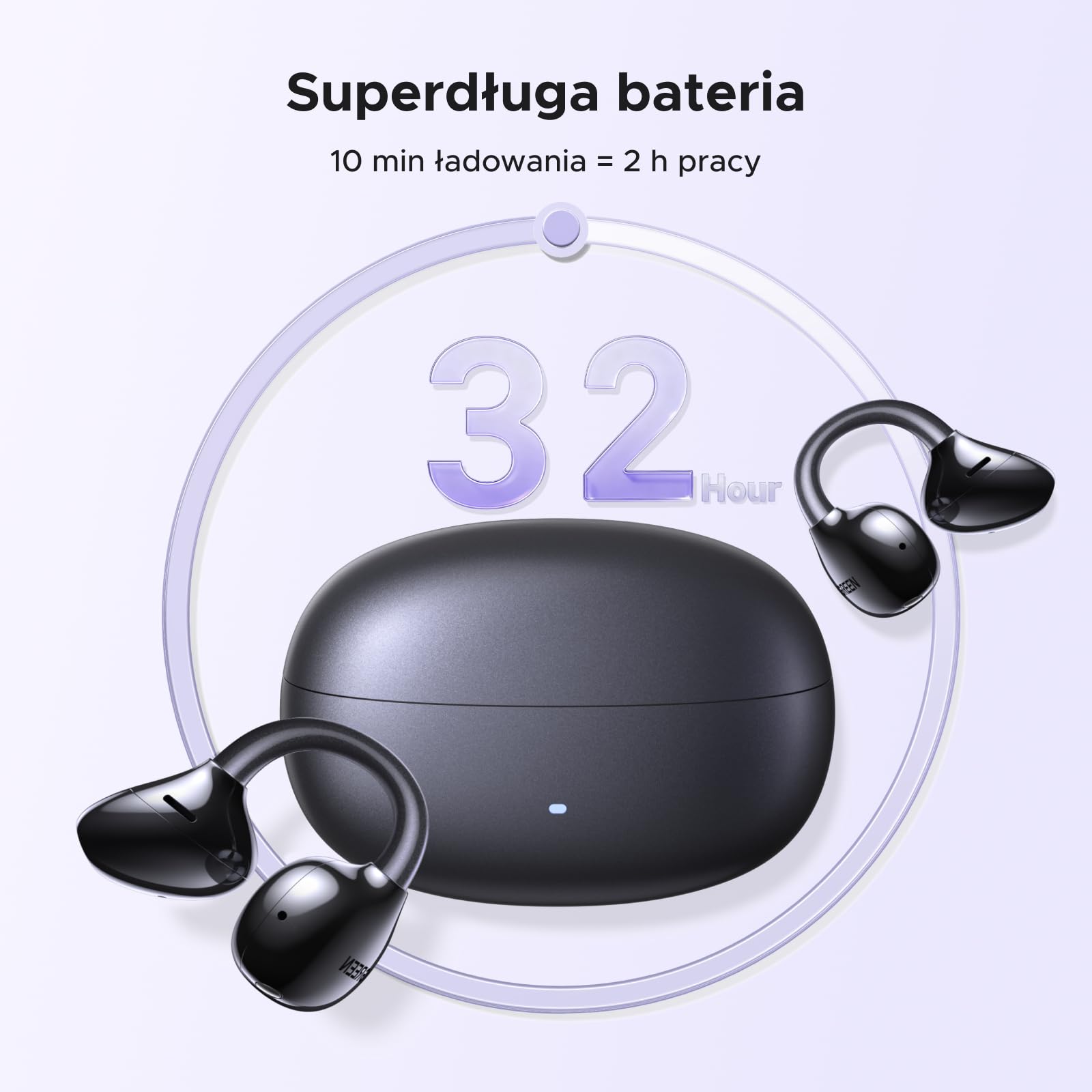 UGREEN ClipBuds Pro Open Ear z Hi-Res Audio, LDAC