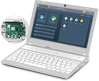 ELECROW CrowPi-L for Raspberry Pi Kit, Programming Learning Laptop, Single Board Computer, Python and Graphical Coding Learning, Electronics STEM for Starter (RPI not Included)