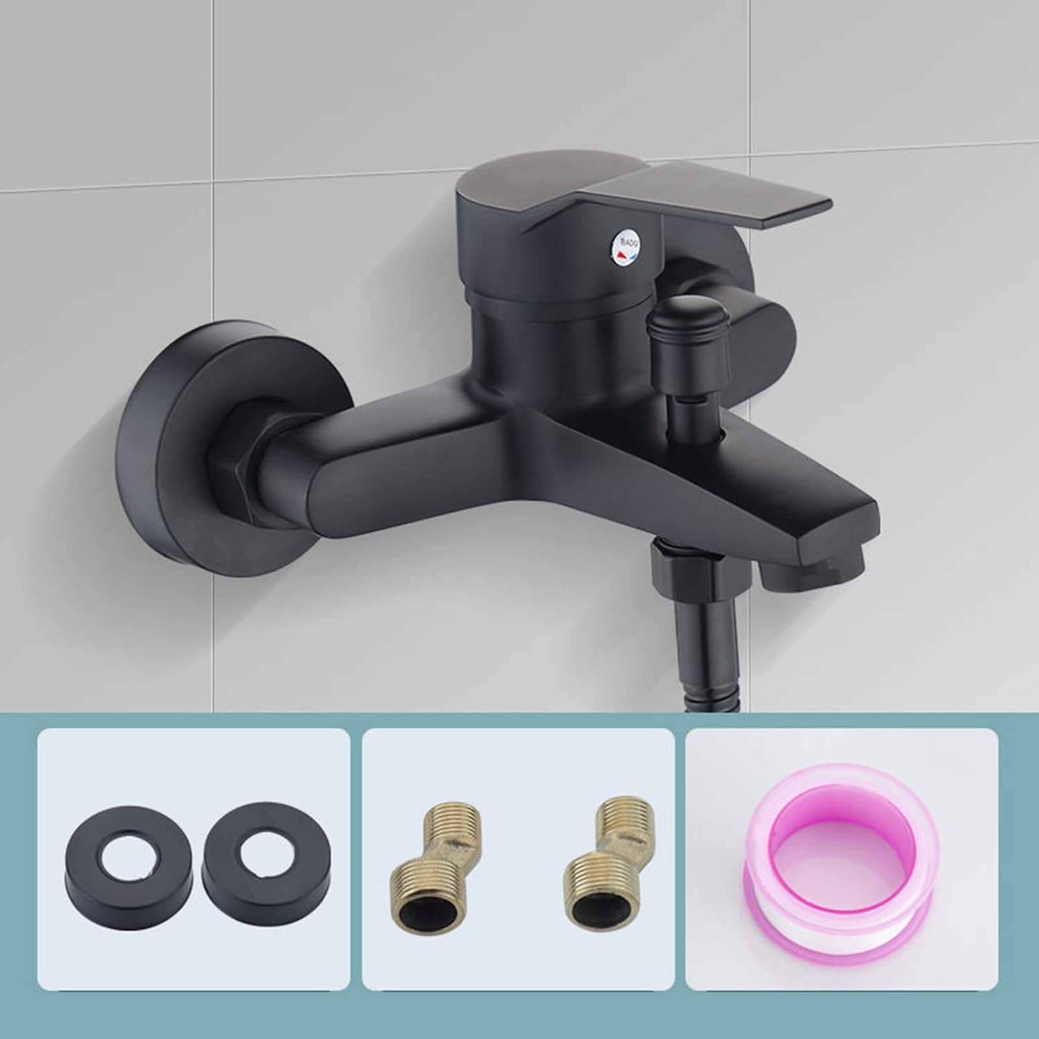 Shower Faucet Mixer Tap,Wall Mounted,Brass Ceramics,Bathtub,Mobile Home