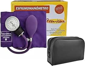 Premium Aparelho de Pressão Manual Esfigmomanômetro Roxo Adulto com Estojo