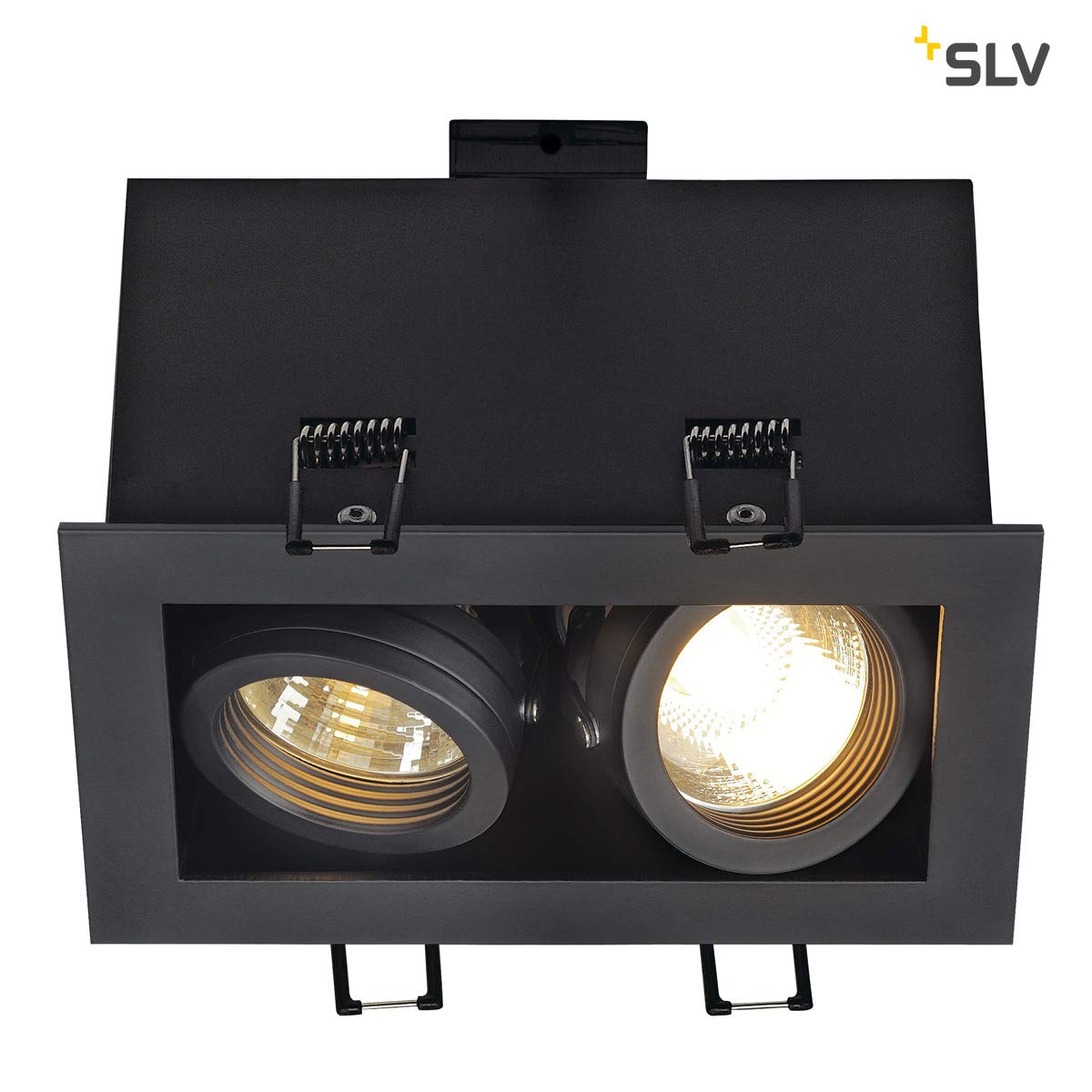 SLV Negro KADUX 2 / Foco, luz de inundación, proyector Techo, luminaria empotrable led, iluminación Interior / GU10 50W, 50 W