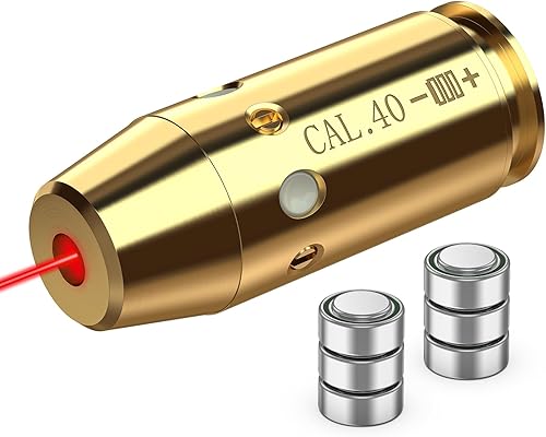 Miniatura 7 de MidTen Vista láser roja de calibre .40300BLK30-30WIN380AUTO Láser rojo Boresighter Zeroing Bore Sighting Laser con 6 baterías