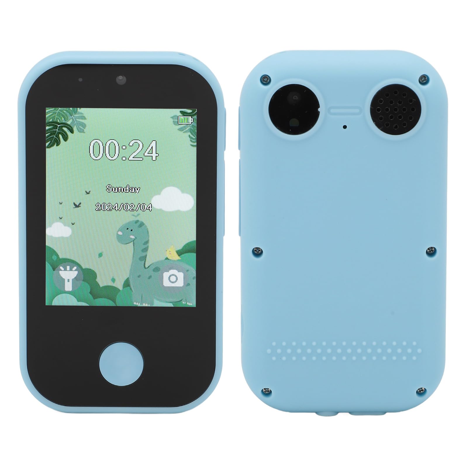 Smart Phone per Bambini, 2.8in IPS Touch Screen Kids Smart Phone Toy 1080P 48MP Digital Camera Cute Kids Smart Phone Toy con Doppia Fotocamera, Lettore Musicale, Gioco (Blue)