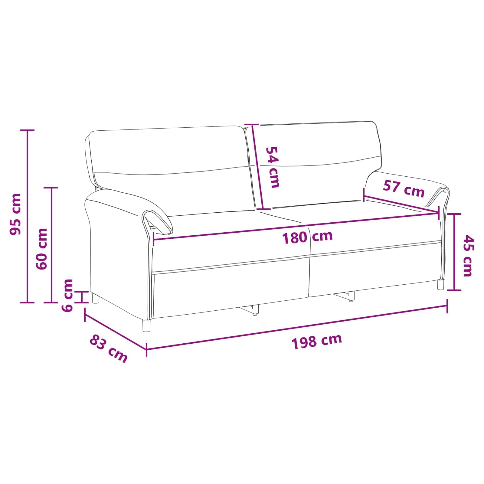 Nowoczesna sofa z czarnymi nogami, poszewka poliestrowa | Rama z metalu, siedzisko 57 cm, oparcie 54 cm, składane podłokietniki, do salonu