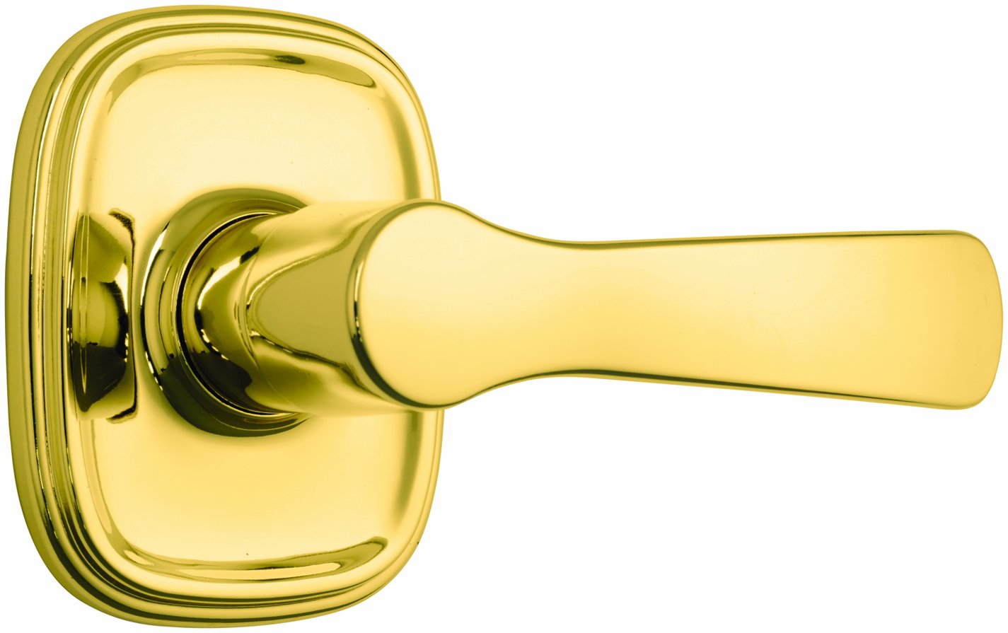 Brinks Home Security Push Pull Rotate Door Locks 23052-105 Alwood Style Interior Non locking Lever Door Knob, Polished Brass by Brinks Home Security Push Pull Rotate Door Locks