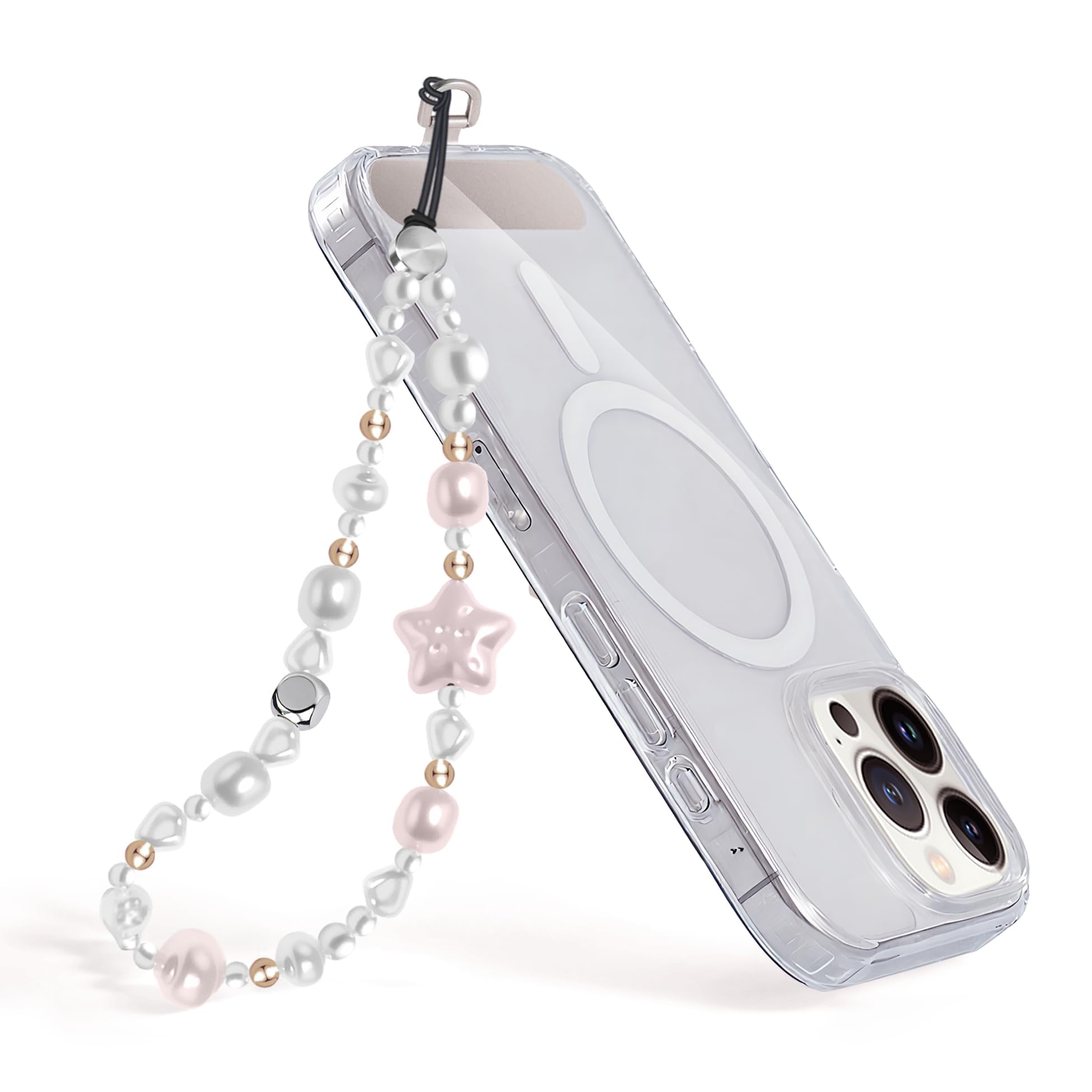 Phone Charm with Metal Tether Tab, Sparkling Phone Lanyard, Wristlet Strap for Cellphone and Camera-image-16