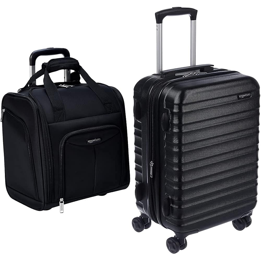 28/mo Finance Amazon Basics Underseat CarryOn Rolling Travel Luggage Bag with Wheels, 14