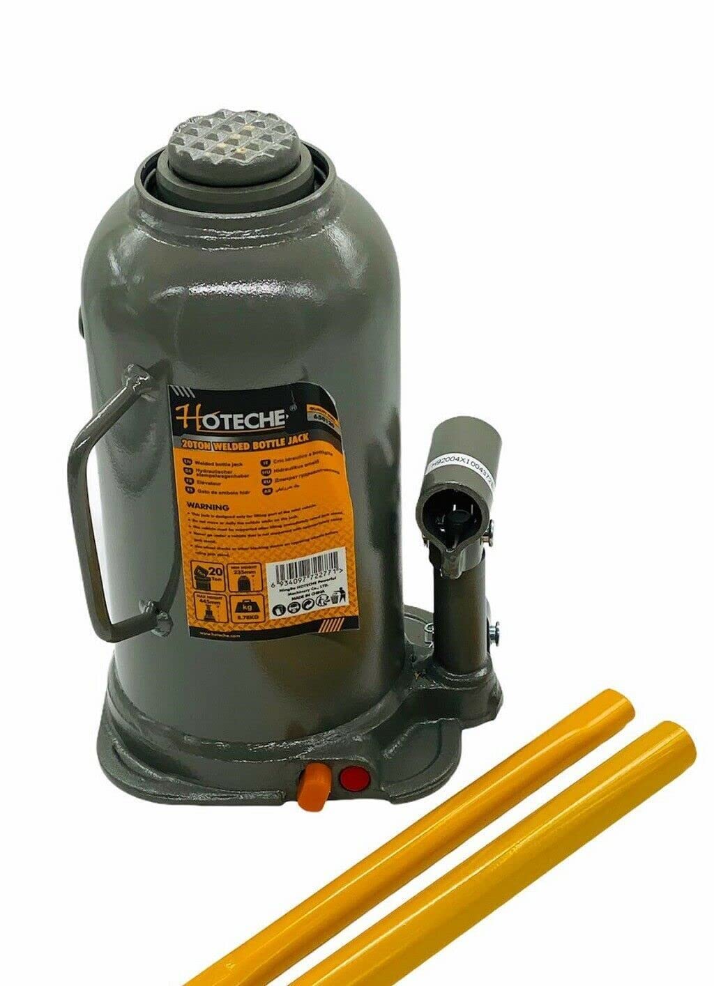 Cric idraulico, Martinetto idraulico pneumatico for bottiglia con pompa manuale manuale Attrezzo di sollevamento for riparazione rimorchio da viaggio for camion da 20 tonnellate da 40000 libbre Per il