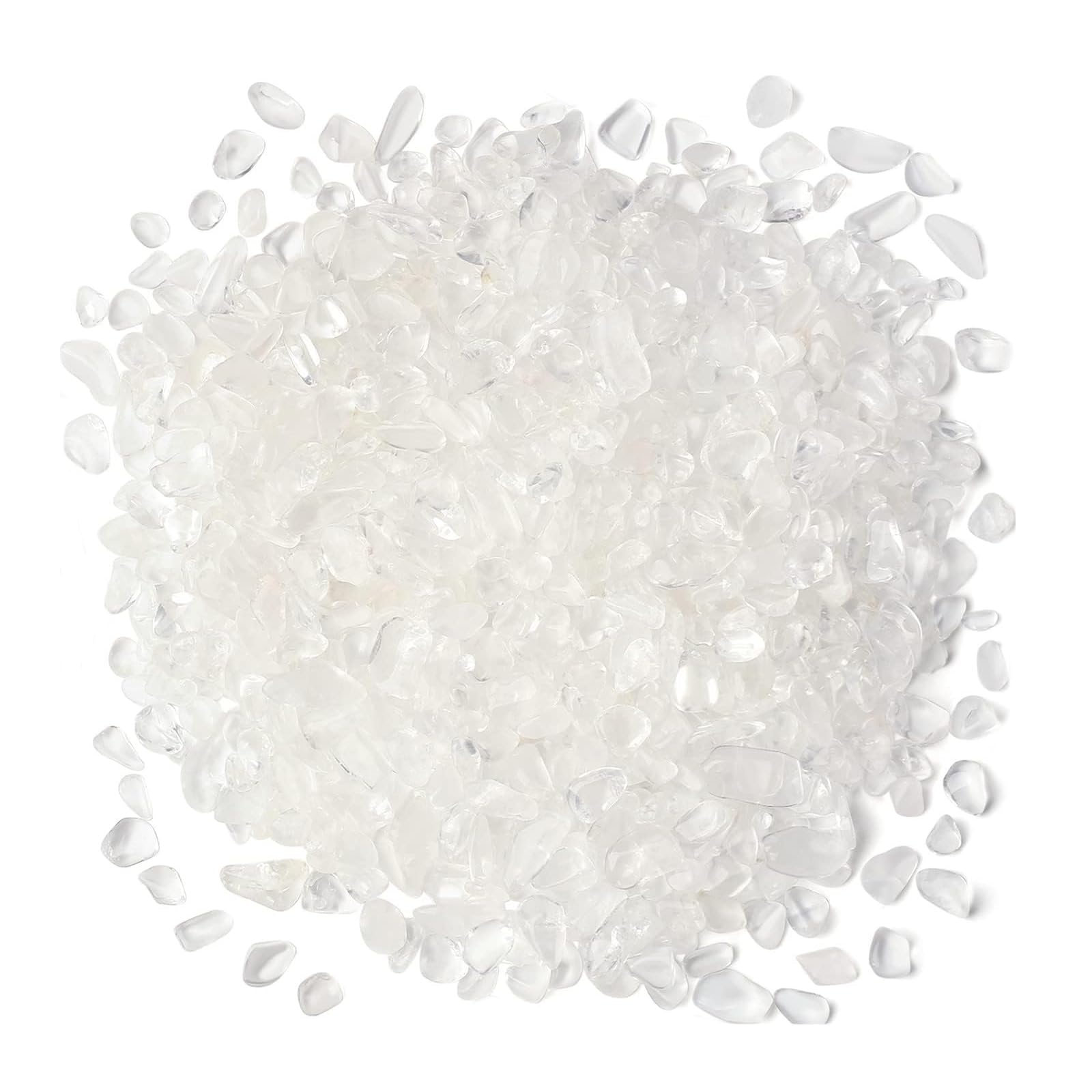 Wekuw Piedras Decorativas, 4-6mm Blanco Piedras de Cristal Natural Piedras para Macetas Piedras Acuario Pequeños Guijarros para Acuario, Jardín, Jarro, Pecera