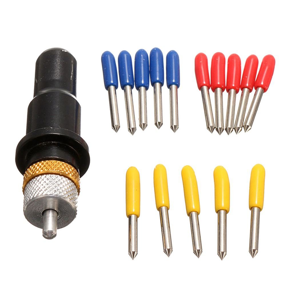 Holder + 15pcs 30 Degree 45 Degree 60 Degree Cutter Blade for