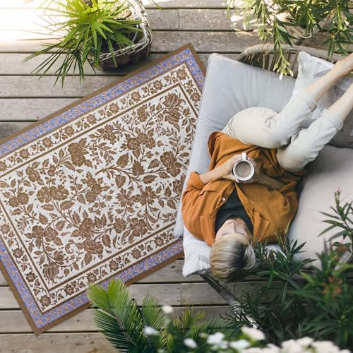 Tapis en vinyle extérieur 60x90 cm résistant décoloration rectangle PVC - 3