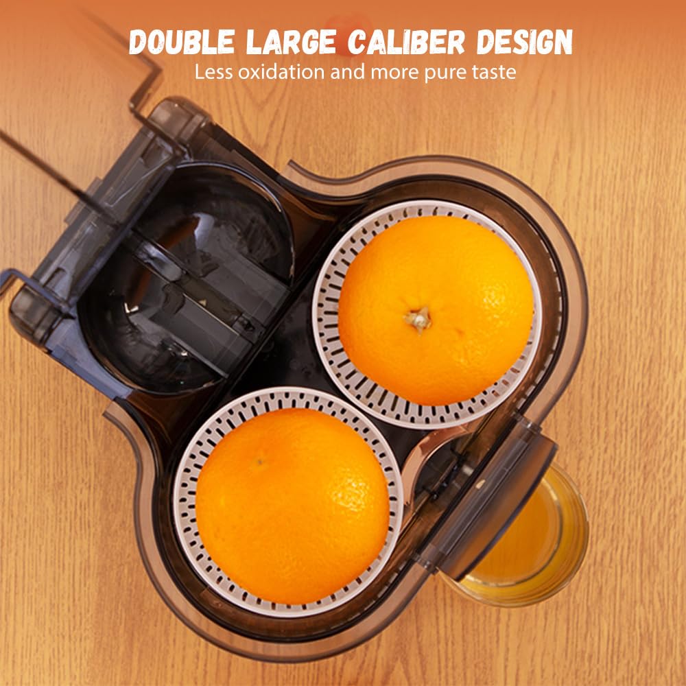 Prensa de cítricos eléctricos, 100 W Presor Cítrico Eléctrico (Gris) | Doble Cabeza y Cortador Juicer Naranja Máquina,Jugo de Fruta De Naranja Automático,Lavavajillas Lavadoras