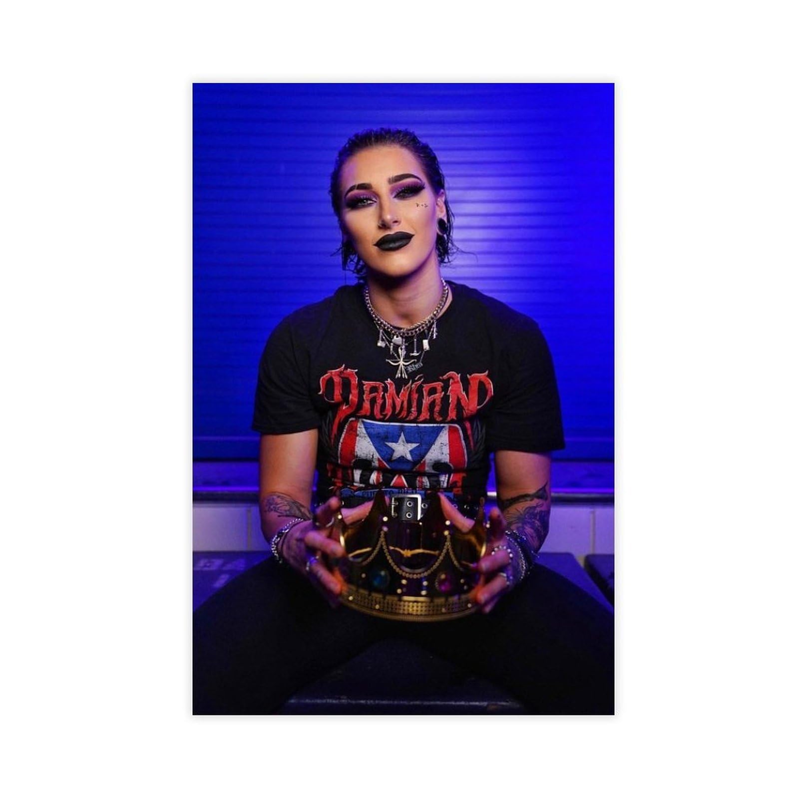Hgklbg Unframe-Style Wrestler Rhea Ripley Poster Canvas Poster Office Decor Gift