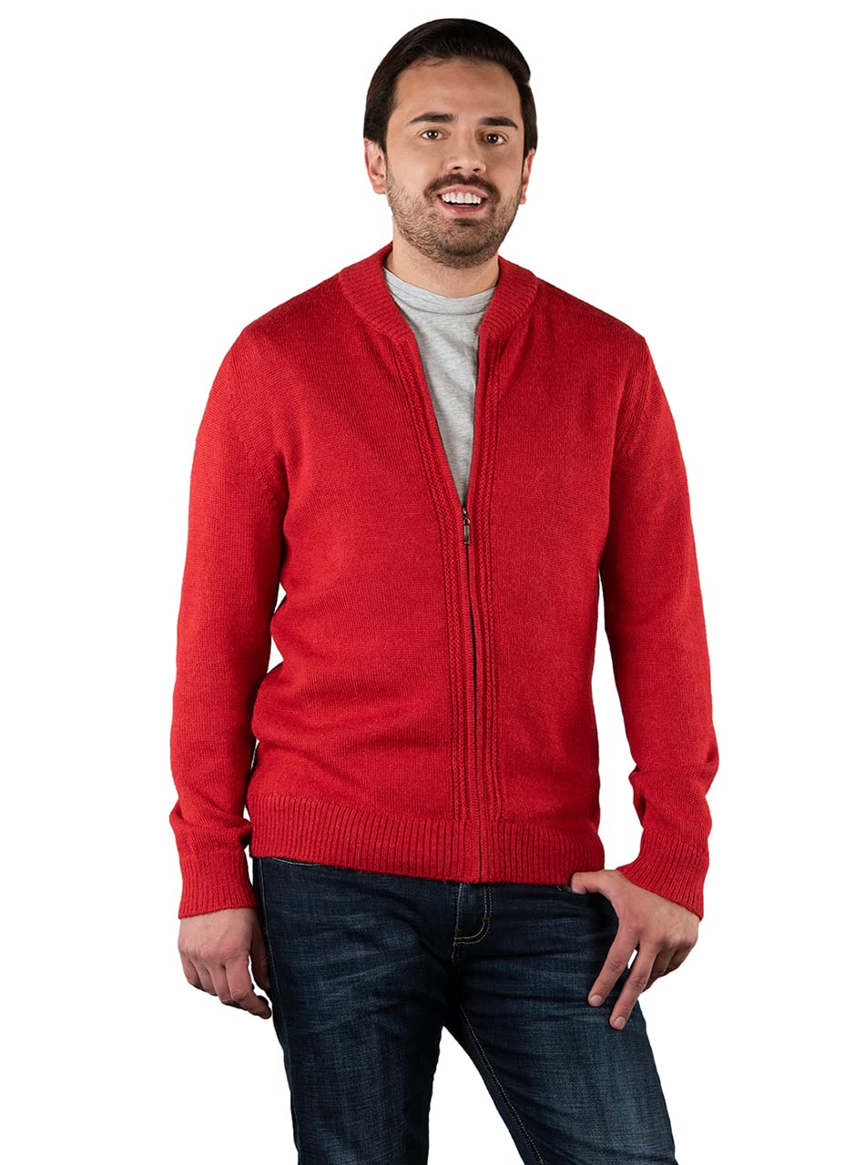 Inca Fashions - Original Mister Rogers Zip Up Cardigans for Men 100 Alpaca Wool