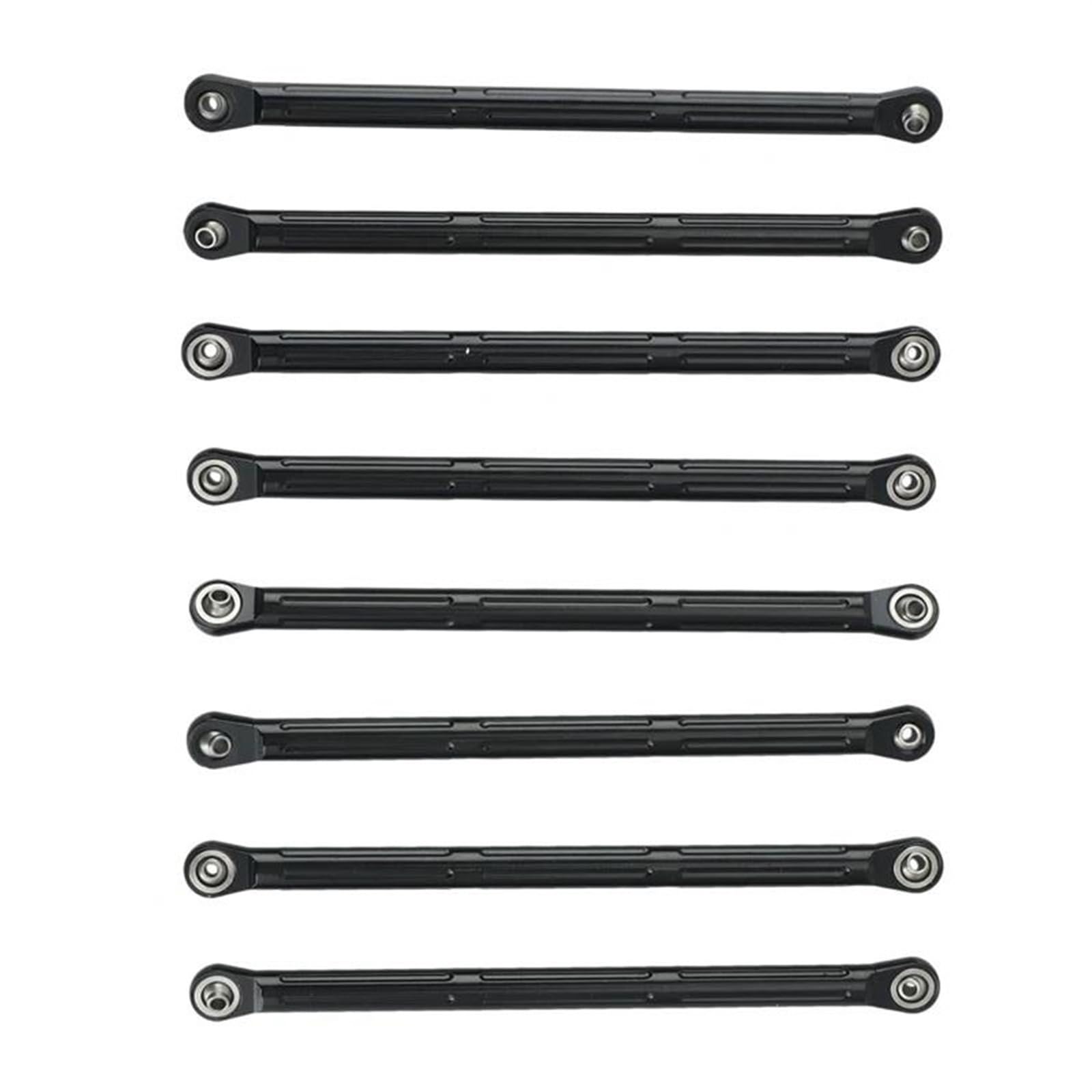 Varilla de Tracción para LOSI para LMT 4WD 1/8 RC Coche Camión Actualización Piezas Accesorios 8 Uds Metal Chasis Enlace Varilla Enlaces(Black)