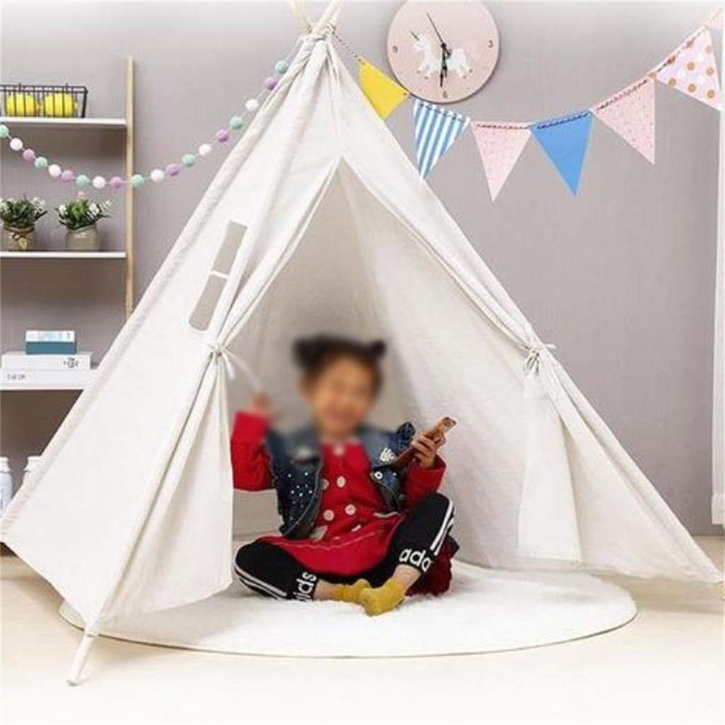 Children's Tent, Indoor Triangular Structure Princess Room Children's Theater Mute Boy Game House (Color : Blue)