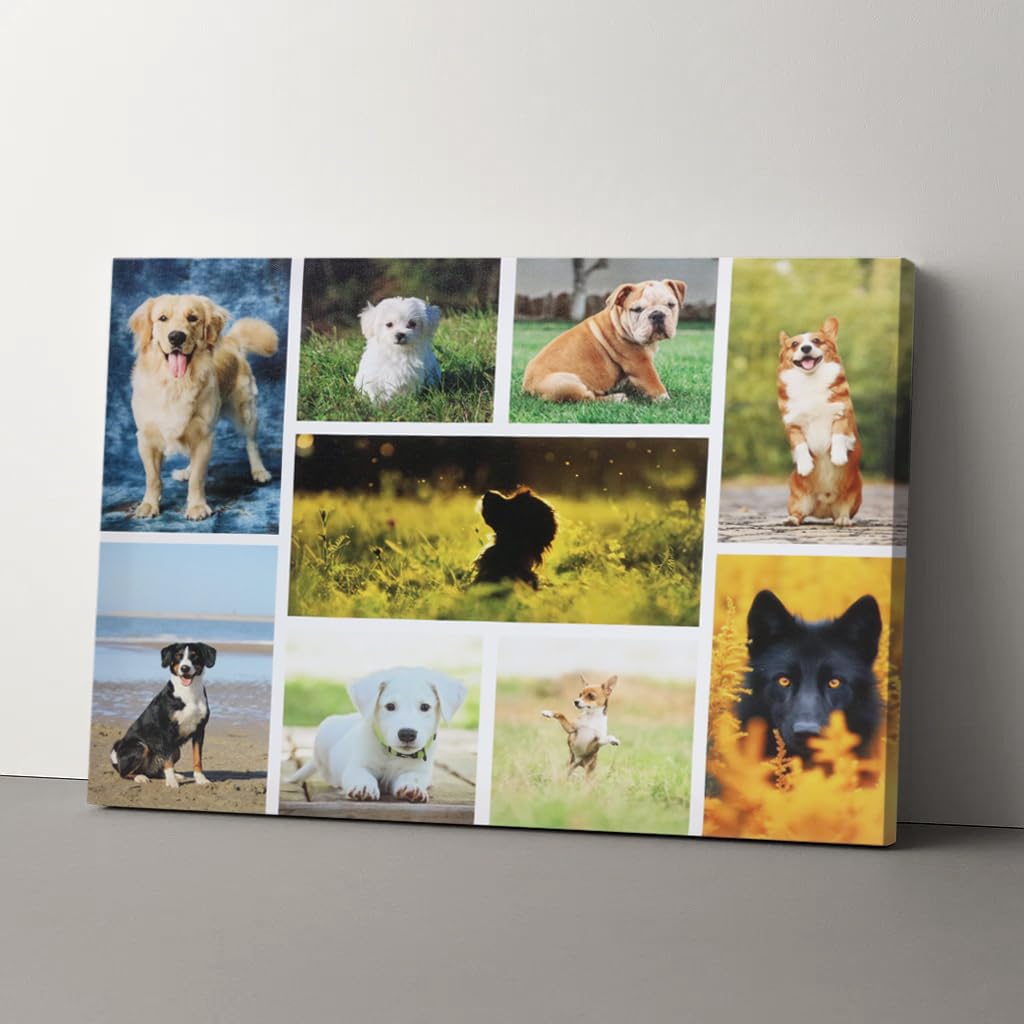 YVTMDZOT Canvas Personalised Photo,Framed Personalised Canvas with Photo,Perfect for Home Pictures,Decor and Gifts,Multiple Size Options