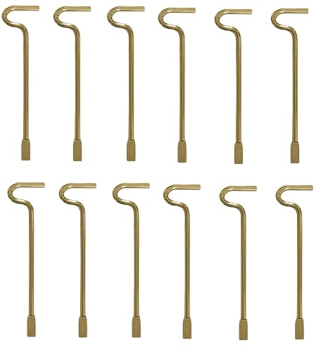Interior Emergency Key Flat Pin for Bathroom Bedroom (12, silver)