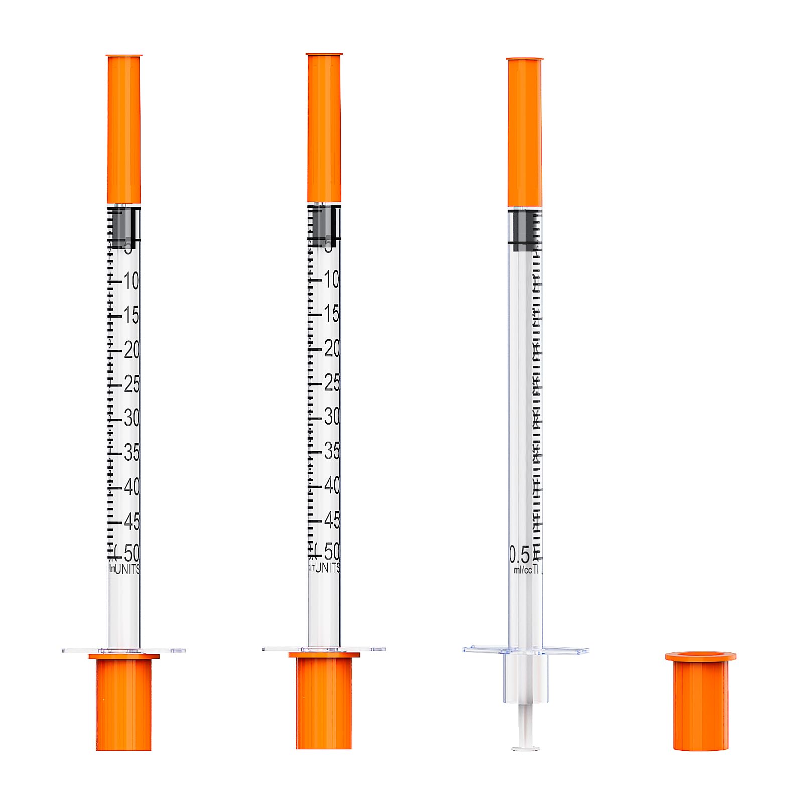 1ml Syringes 30G - 25 Pack Lab Needles -8