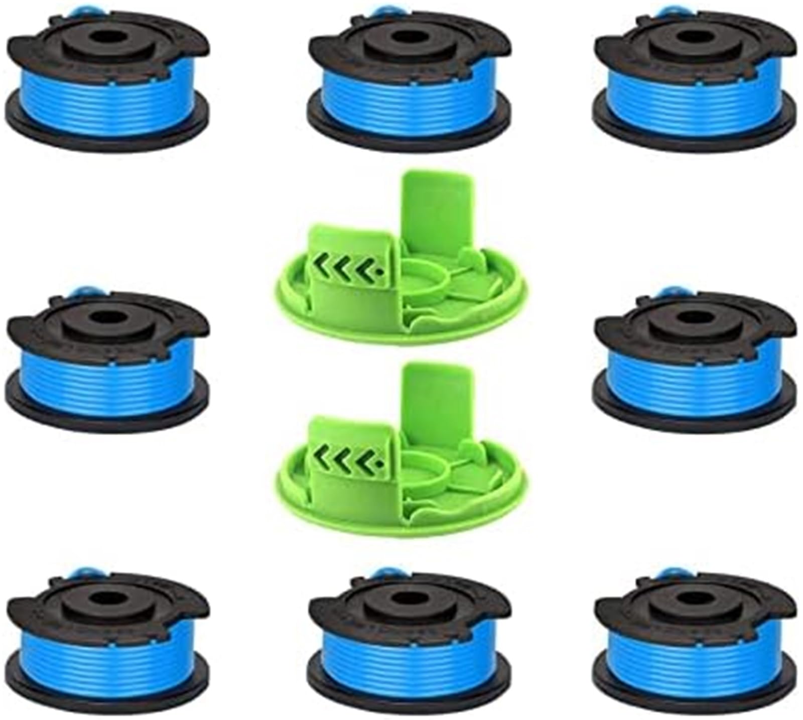 Automatyczna szpula kosiarki Szpula kosy spalinowej, dla podkaszarki dla Greenworks z pojedynczym przewodem 1,65 mm podkaszarka żyłkowa żyłka zamienna trawa 24 V(BLACK 8 2)