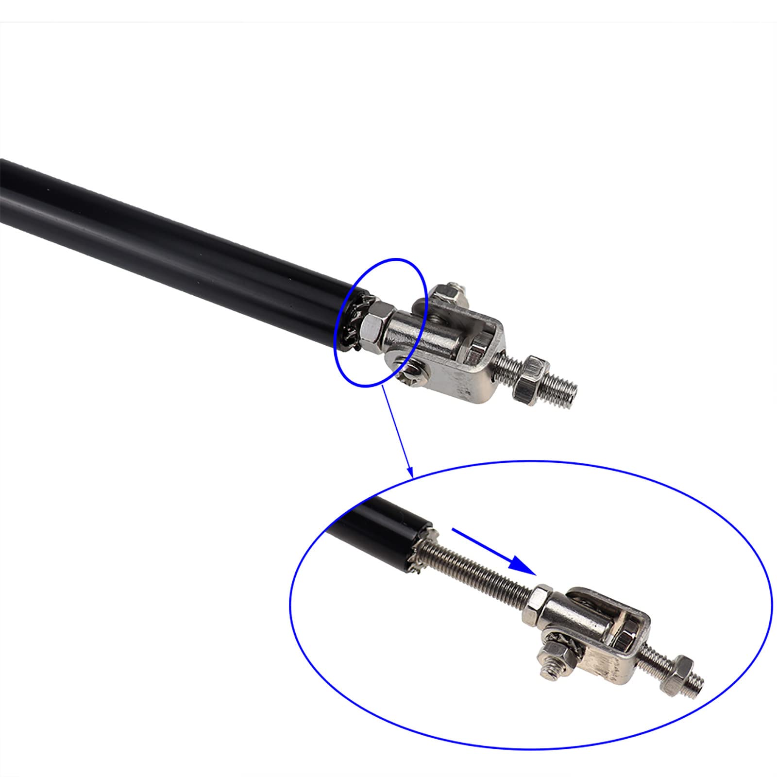Varillas Divisoras Universales para Coche, Labio De Parachoques Trasero Delantero De Carreras, Kit De Barra De TraccióN De Abrazadera De Puntal De Soporte Ajustable,Red-200mm