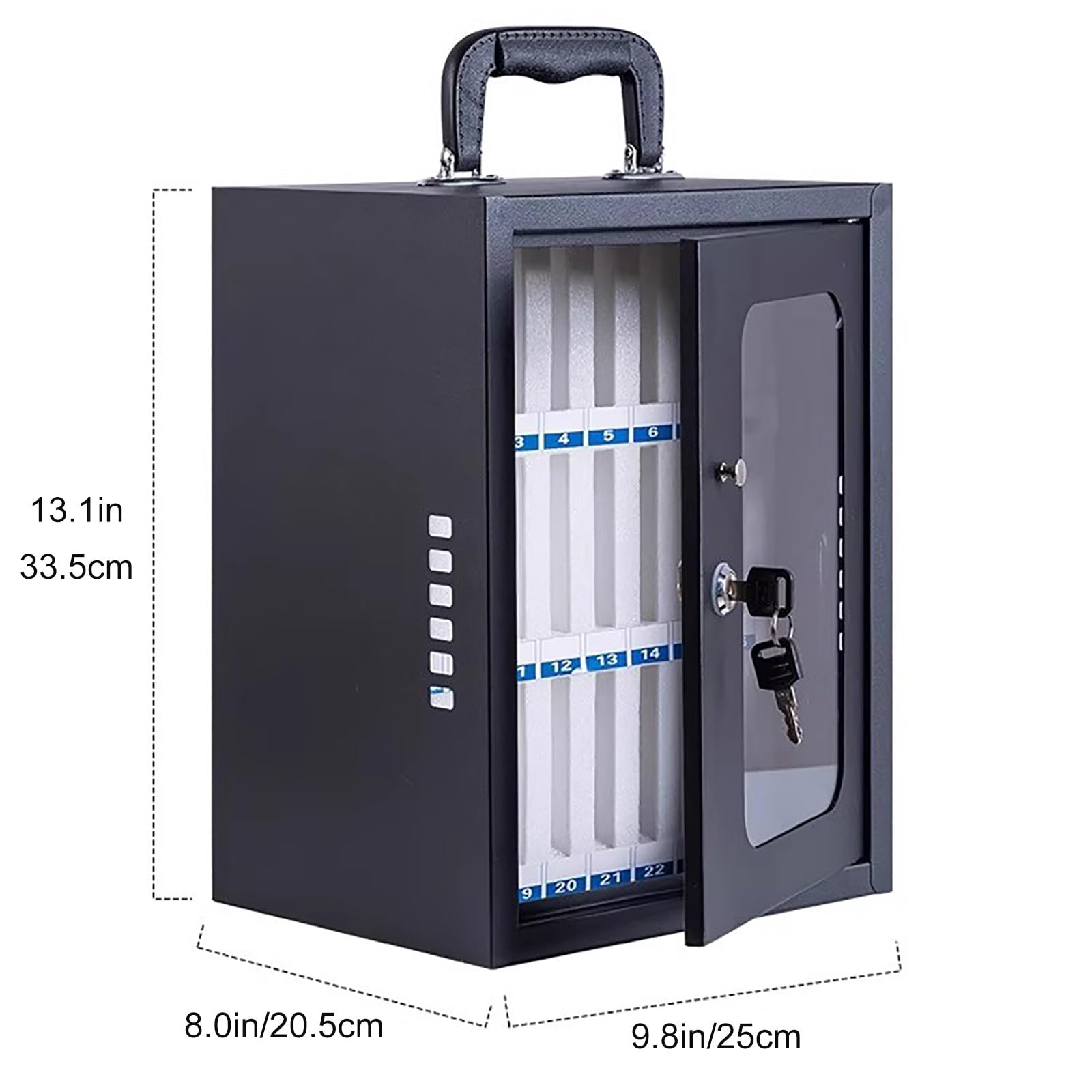 Handy-Schließfach for Klassenzimmer, Handy Safe, Tragbares, an der Wand Montierbares Abschließbare Box for Schulen, Unternehmen und Betriebe(24 Slots)