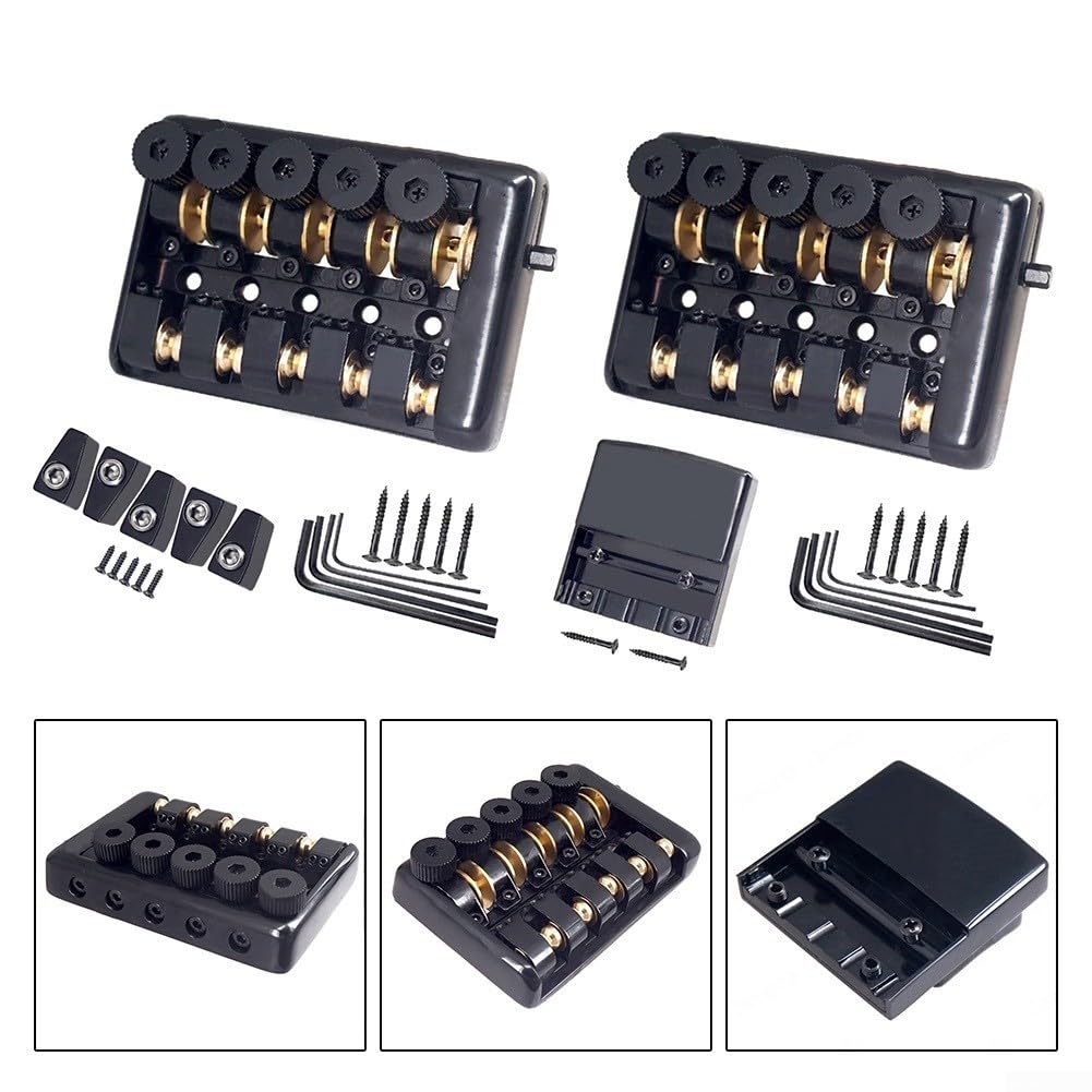 Set di cordiera per basso senza testa a 5 corde, dado fisso con viti, accessori di ricambio per chitarra (B)