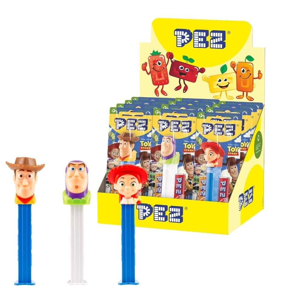 PEZ Toy Story Impulse Pack, Collectable Dispensers, Buzz, Woody, Jessie, 17 g (Pack of 12)