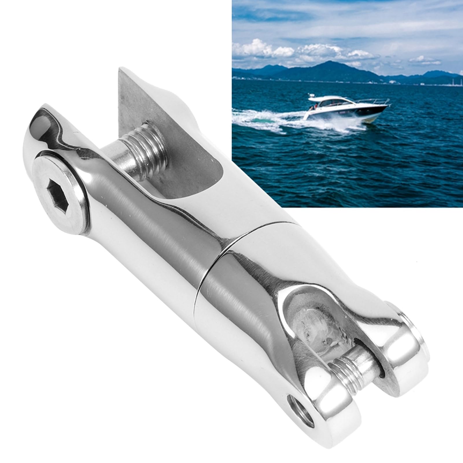Conector Giratorio de Ancla de Acero Inoxidable Accesorio Marítimo para Compatible con Cadena de 6‑8mm