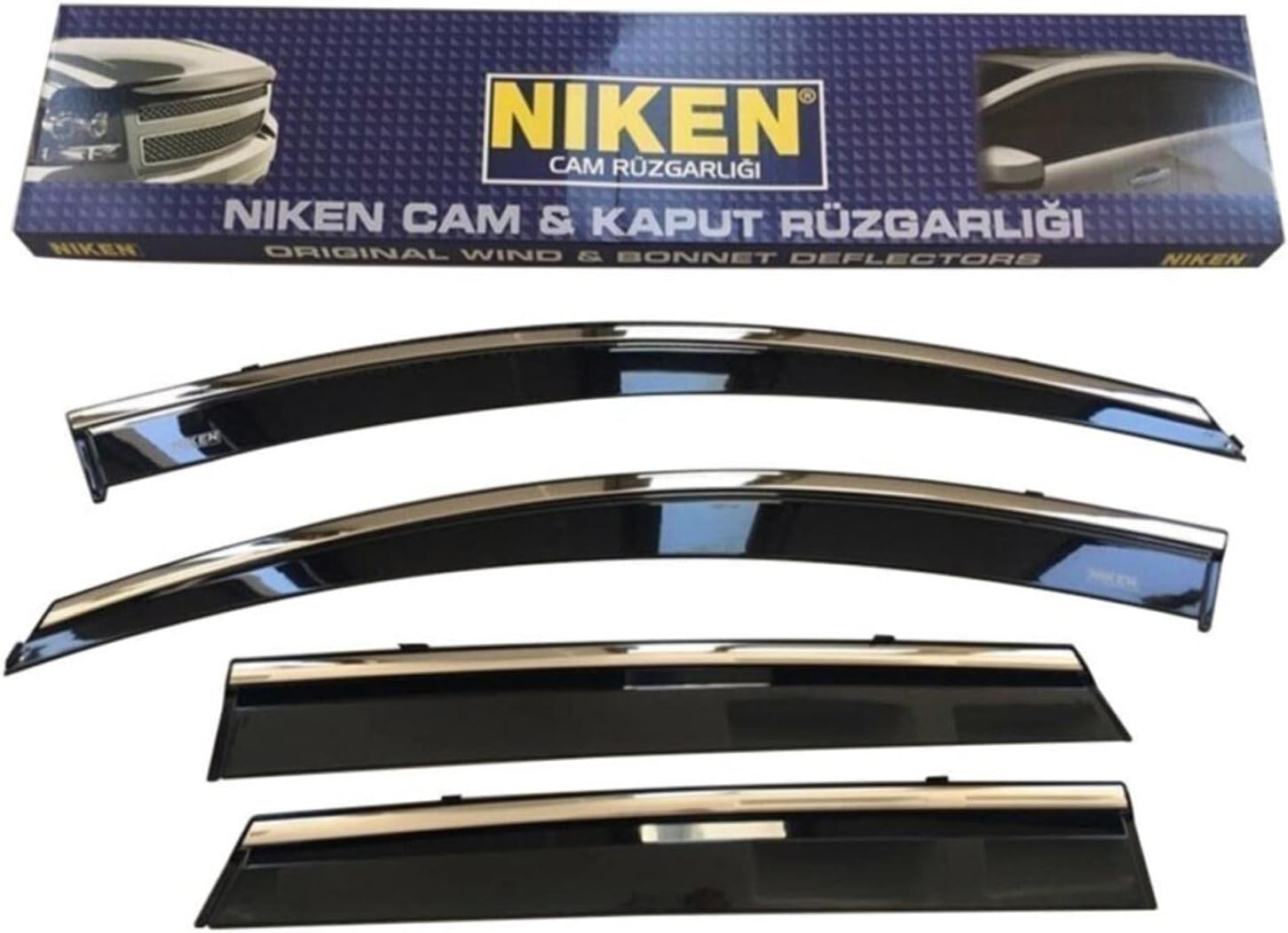 NİKEN Dacia Duster Kromlu Cam Rüzgarlığı 4'lü Set (2010-2017) Niken