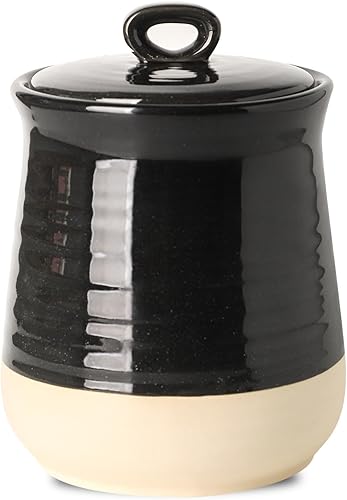 Hasense Recipiente de cocina de cerámica, recipiente de café de 88 onzas con tapa, tarro hermético de almacenamiento de alimentos para granos de