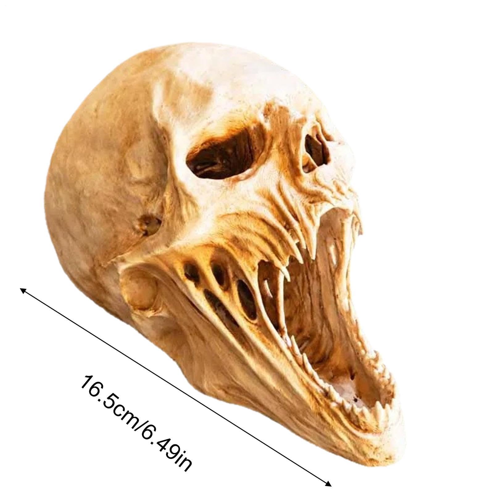 Generisch Halloween Totenkopf Deko, Gruselige Schädel Kunstharz Horror Skull Ornamente, Scary Skelett Kopf Geisterhaus Halloween Requisiten