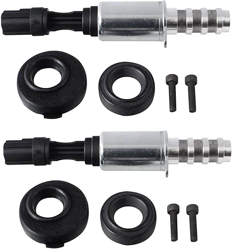 TRQ VCT Juego de 2 solenoides de control de sincronización de árbol de levas variable, compatible con Ford 4.6 5.4 VVT