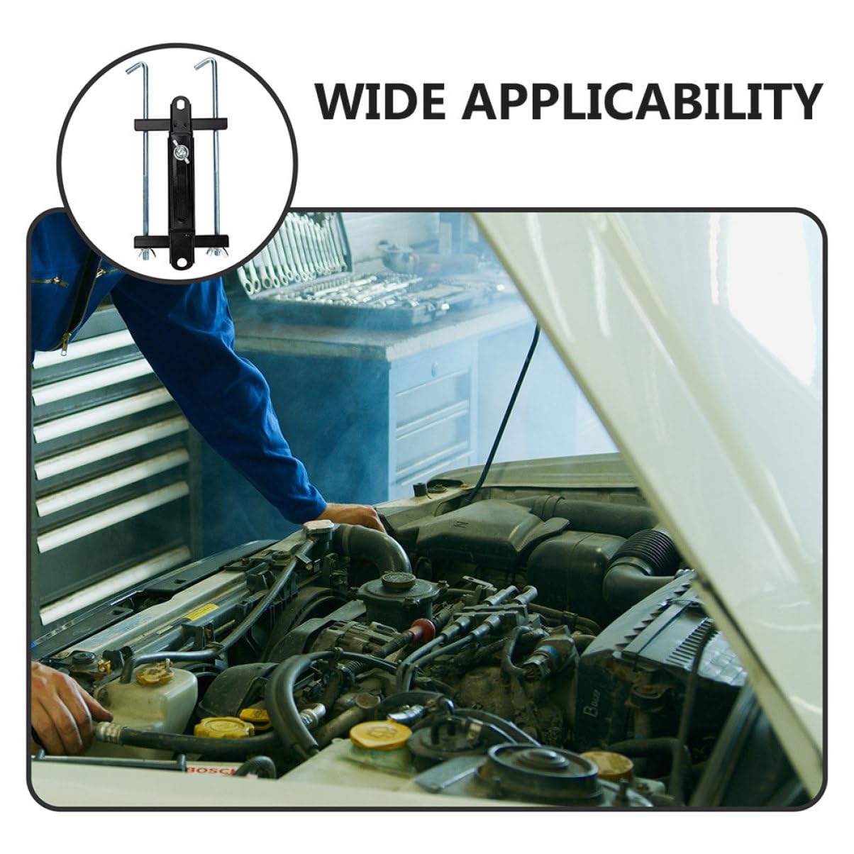 SOLUSTRE 2 pièces Support de Batterie Réglable pour Voiture Support de Fixation de Batterie Électrique Durable et Sûr