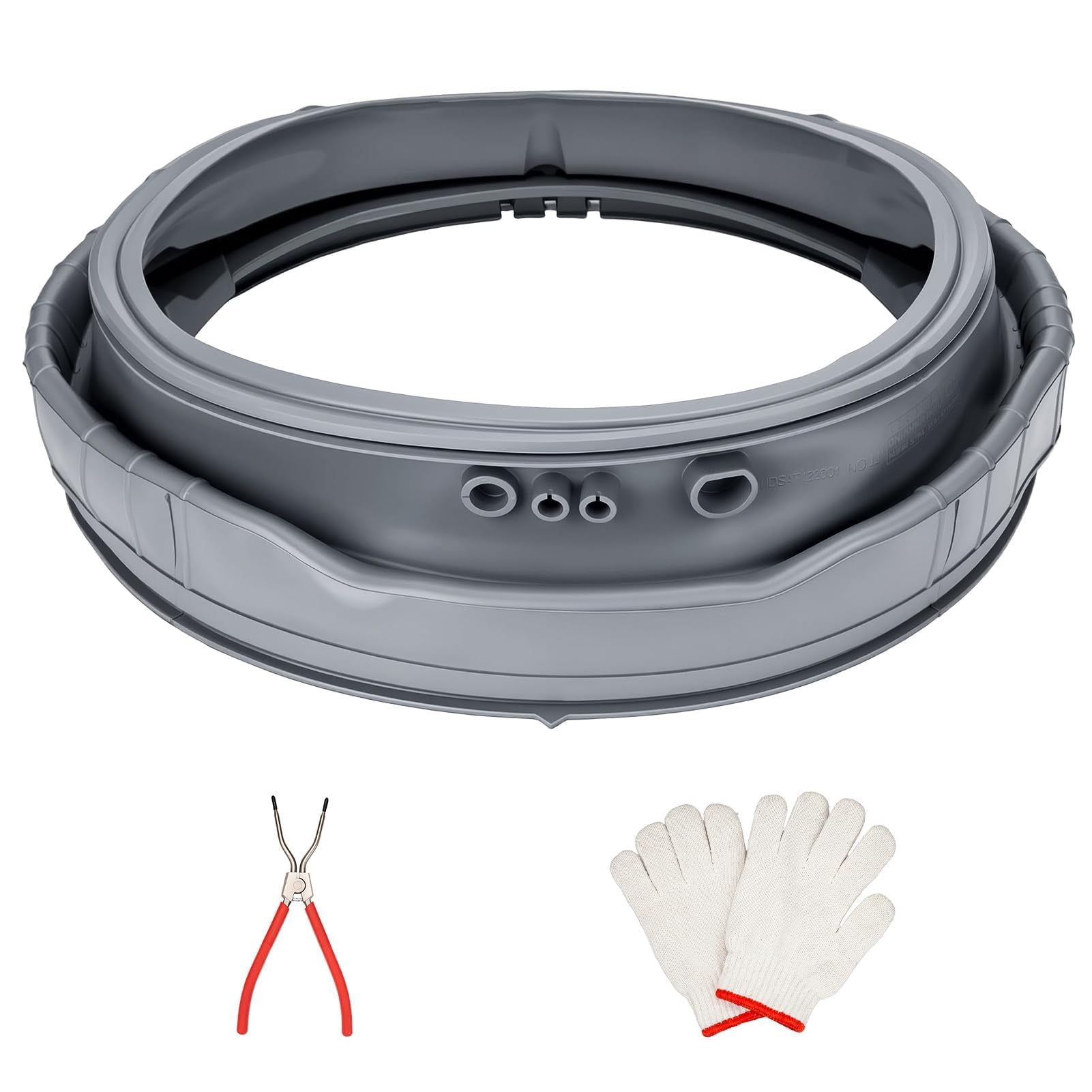 Photo 1 of MDS47123619 Washer Door Gasket Compatible with LG Kenmore Front Load Washers WM3500CW WM3270CW WM3080CW WM3670HWA, Replacement for AGF75223080 AP6236842, Includes Installation Tool and Gloves