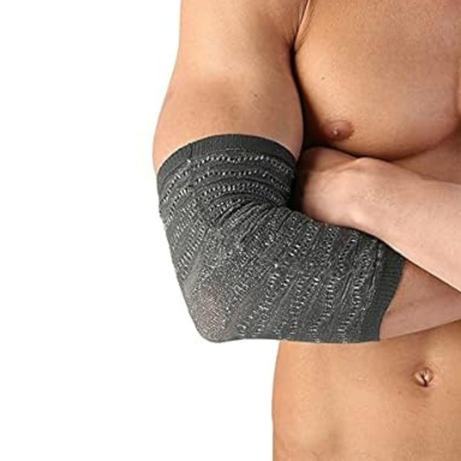 Spikenergy Gomitiera Per Epicondilite Elettro Magnetoterapia - Fascia Gomito Tennista, Per Tendinite, Infiammazioni, Dispositivo Medico Detraibile - Made in Italy, Grigio S
