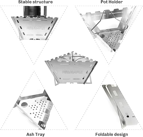 Miniatura 9 de Fire Maple Maverick Estufa de leña  Estufa portátil de acero inoxidable duradera  Ideal para camping, mochilero, senderismo viajes (versión
