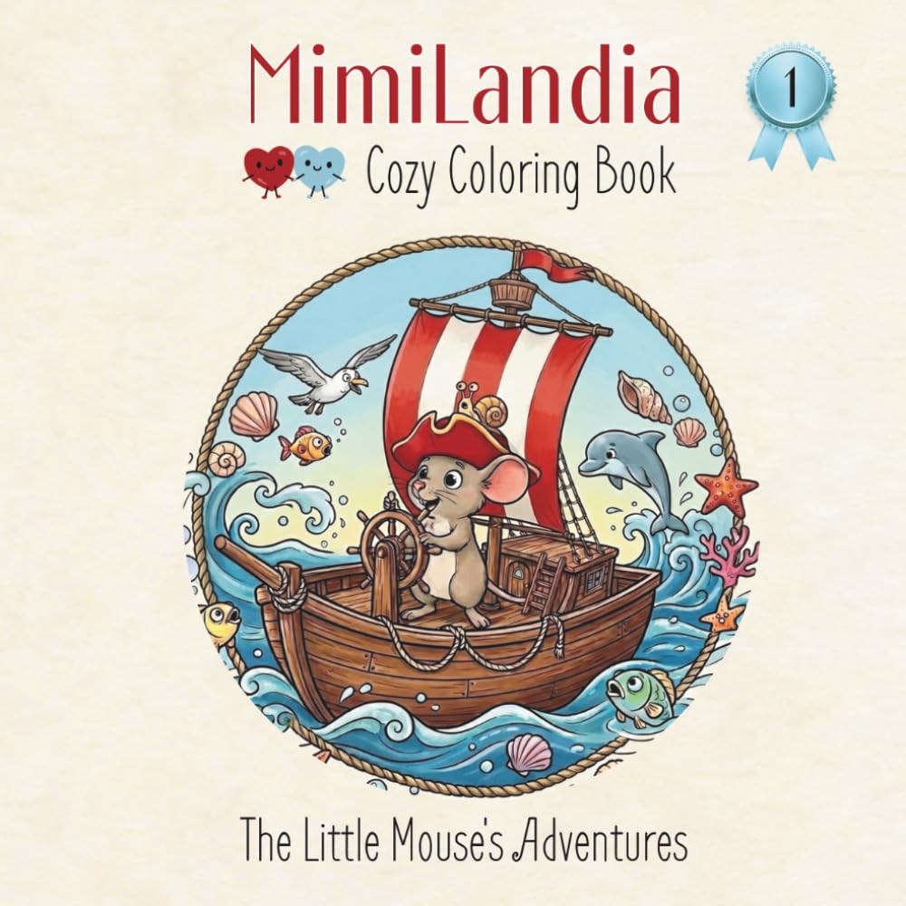 Mimilandia Book 1: The Little Mouse’s Adventures. Cozy Fantasy Coloring Book for Adults and Teens.: 50 Whimsical Illustrations of Magical Mini Worlds. (Mimilandia. Cozy Fantasy Coloring Book.)