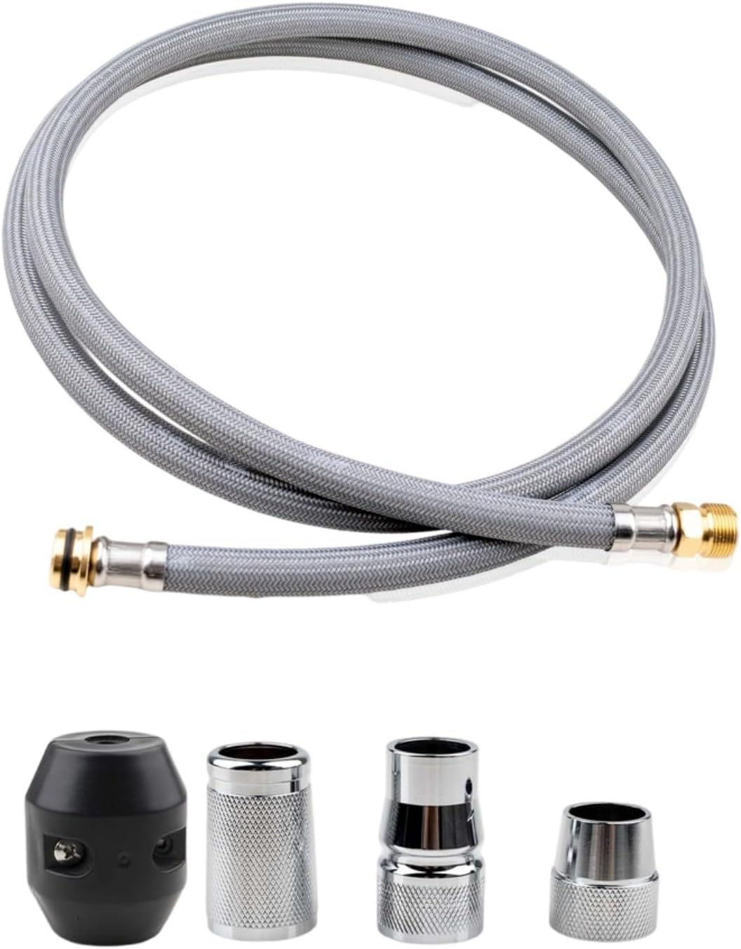 48293000 Replacement Pull-Out Kitchen Faucet Hose Kit 59Inch Flexible Nylon Brass Connectors O-Ring Leak Prevention Model