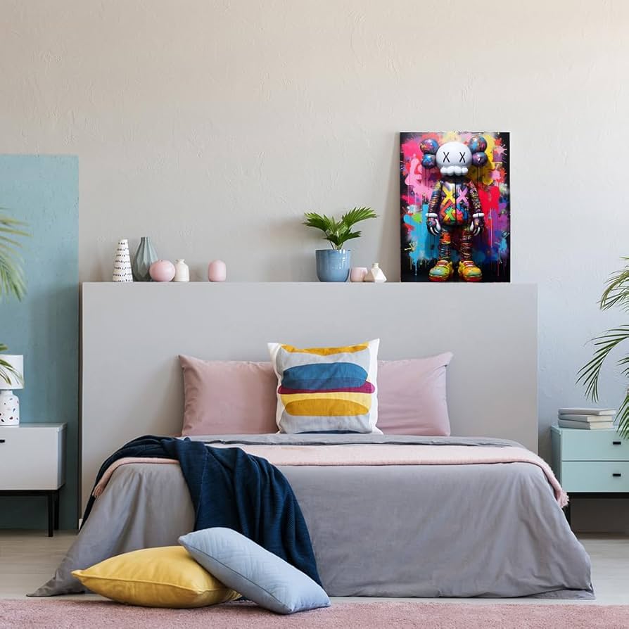 Paimuni Hypebeast Wall Art Kaws Poster Banksy Canvas Wall