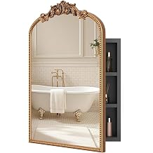 16x24 Vintage Bathroom Medicine Cabinet Mirror with Storage Gold