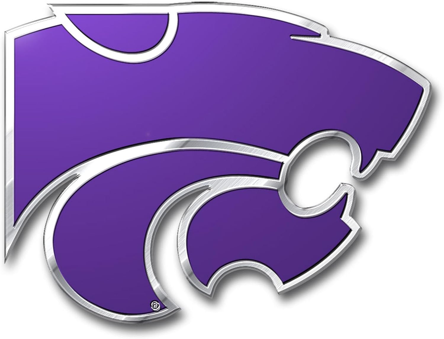 FANMATS 60531 Kansas State Wildcats Heavy Duty Aluminum Embossed Color Emblem, Auto Emblem Decal
