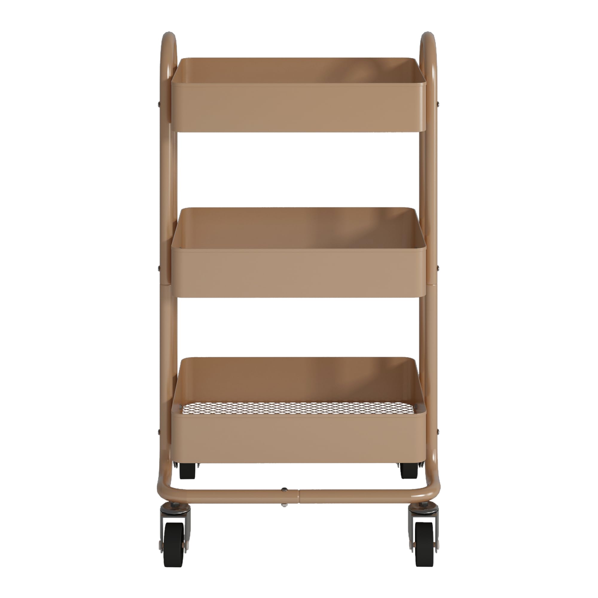 Carrello Da Stoccaggio En.casa Con 3 Contenitori E Ruote - Acciaio, Rosso, Per Casa/Ufficio - Foto 5