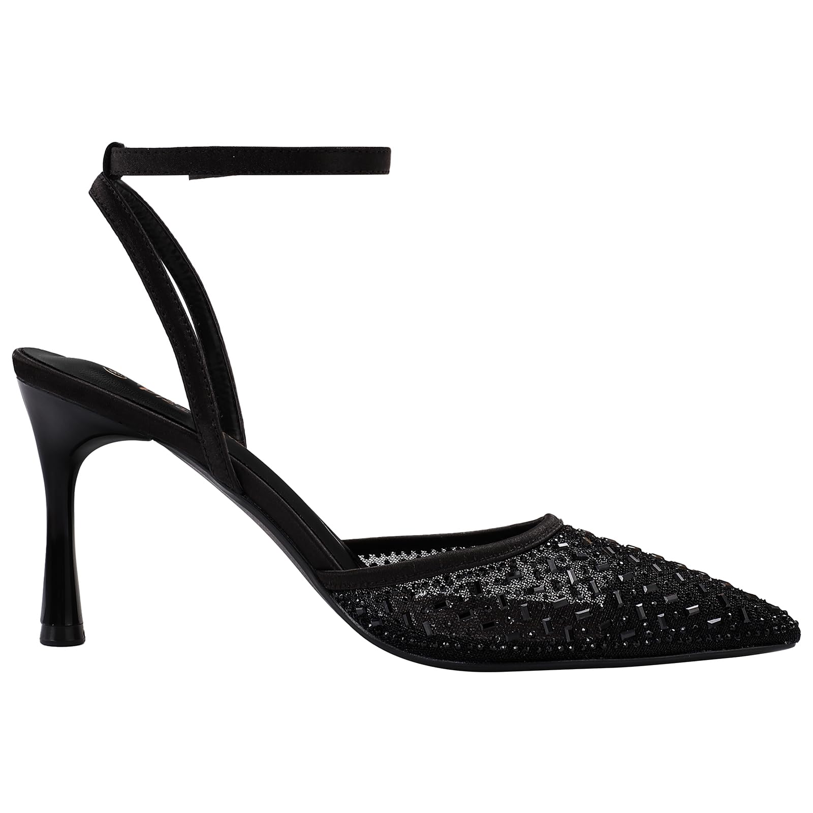 PIZZ ANNU Tacones Mujer Zapatos Tacon Vestir Pitillos Destalonados Tira Tobillo Ajustable