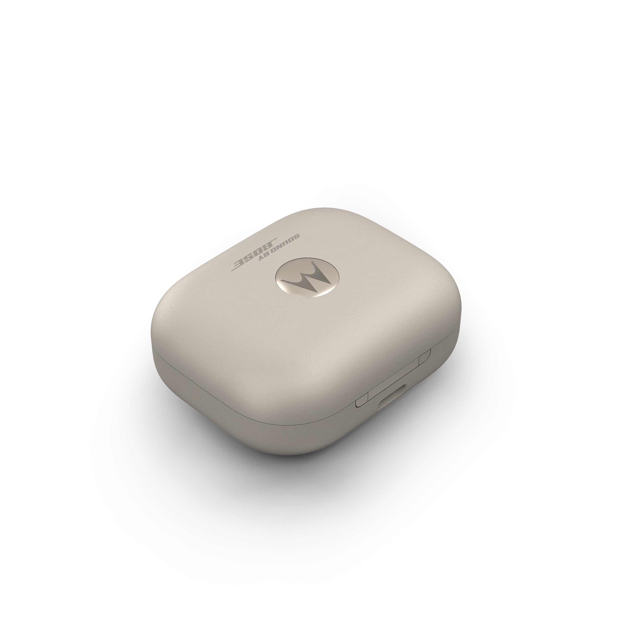 Motorola Moto Buds Plus, bezprzewodowe słuchawki, aktywna redukcja szumów, bezprzewodowe słuchawki Sound by Bose, przestrzenny dźwięk Dolby Atmos z, słuchawki Bluetooth autonomia do 38 godzin, beżowy
