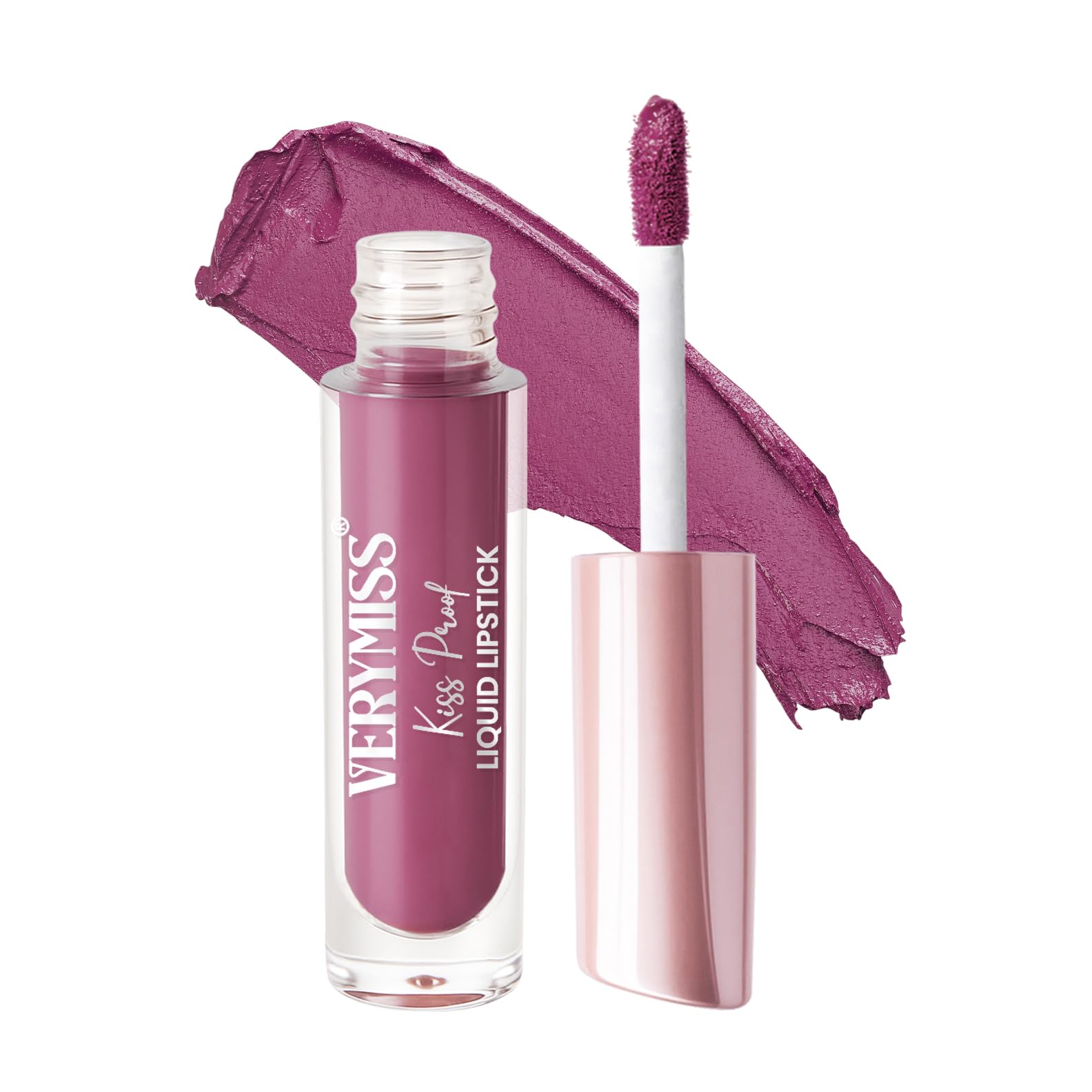 Verymiss Kiss Proof Liquid Lipstick I Long Lasting I Transferproof & Smudgeproof I Lasts upto 16hrs I Best Lipstick for Women I 1.6 ml (14-Lavish)-picture-24