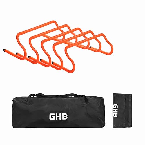 GHB Agility Hurdles 8" Speed Agility Training Hurdles, Detachable Sturdy Hurdles Training Equipment Set with Carry Bag for Kids,Athletes,Soccer,Basketball